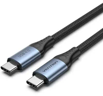Zdjęcie produktu dla Vention TAVHF, 1 m, USB C, USB C, USB4 Gen 3x2, 40 Gbit/s, Czarny, Niebieski