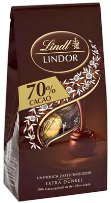 Produktbild von Lindt Lindor Kugeln 70% Cacao Feinherb 99g