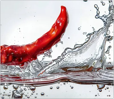 Produktbild von Spritzschutz Herdabdeckplatte Schneidebrett aus Glas Chiliim Wasser 1-Teilig (60x52cm)
