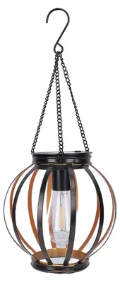 Produktbild von Solar-Hängelaterne für den Außenbereich, wasserfestes, metallbetriebenes Licht mit Haken für den Außenbereich, Hof, Garten, Terrasse, Veranda, Balkon,