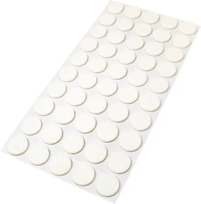 Produktbild von Adsamm® | 50 x selbstklebende Filzgleiter / Weiß / Ø 22 mm / rund / Möbelgleiter aus Filz mit 3.5 mm Stärke