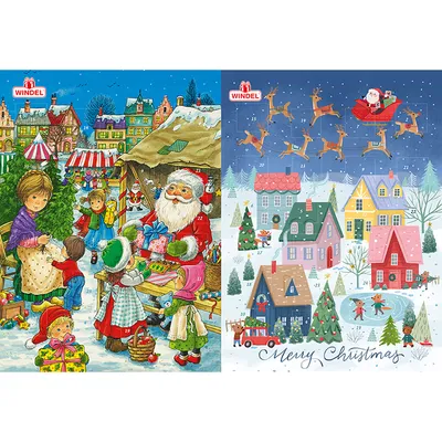Obrázok produktu pre Adventný kalendár s 24 figúrkami z mliečnej čokolády 75g