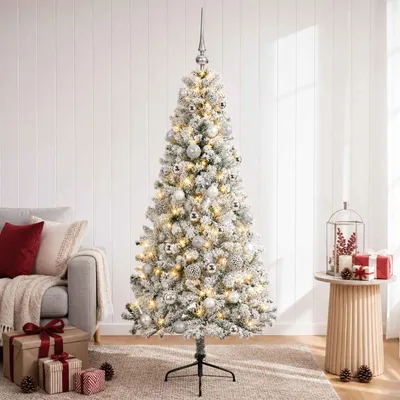 Obrázek produktu pro Umělý vánoční stromek s vánočními koulemi 150 cm 150 LED