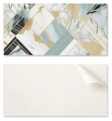 Obrázek produktu pro Samolepicí vinylová deska – potištěná dekorace, rozměry 120 x 60 cm, vzor mramorové geometrie
