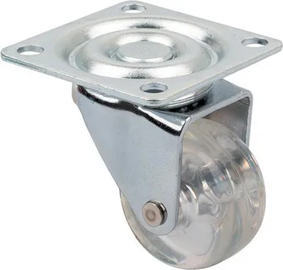 Produktbild von TOP-E O 35 mm transparente Möbelrolle ohne Bremse