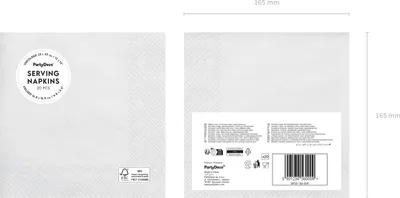 Produktbild von Servietten Papier 33x33cm 2-lagig 20 Stück Weiß