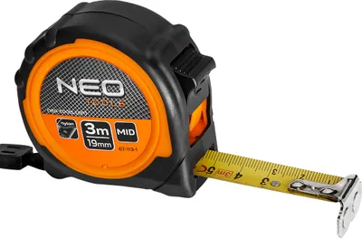 Produktbild von NEO TOOLS Bandmass Kunststoffgehäuse Nylonbeschichtung 3m