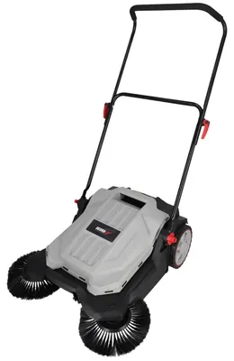 Handkehrgerät, 650 mm Breite, 18 l Behälter, 3 Bürsten