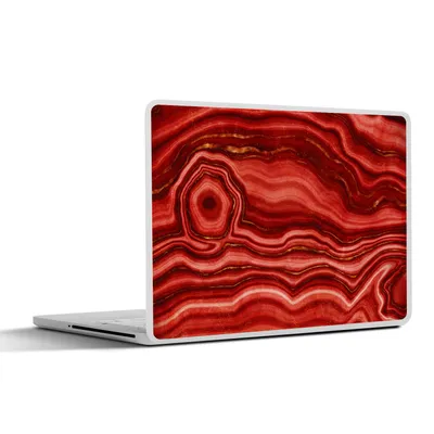 Produktbild von MuchoWow® Laptop Aufkleber Sticker Cover Rot - Achat - Edelsteine 36.5x27.5 cm - Laptop-Sticker
