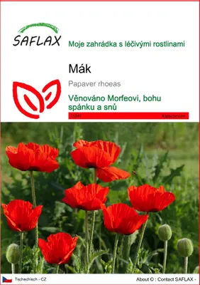 Obrázek produktu pro SAFLAX - mák - Papaver rhoeas - 27000 Semena
