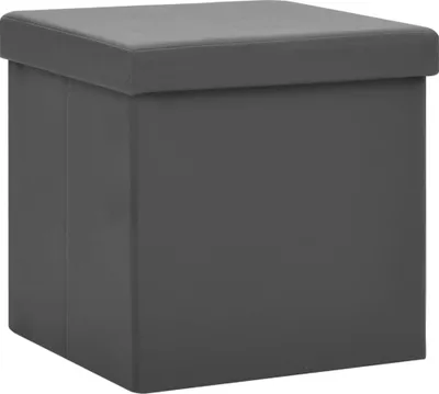 Produktbild von vidaXL Hocker mit Stauraum Grau PVC
