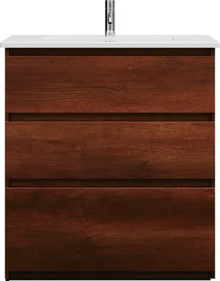 Produktbild von burgbad Lin20 Keramik-Waschtisch Weiß Glänzend inklusive Waschtischunterschrank, 3 Auszüge, 830x495x912mm, SGHG083F5359C0001