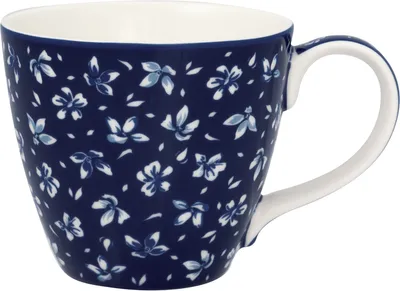 Produktbild von Greengate Dahla Becher mit Henkel blue 0,4l