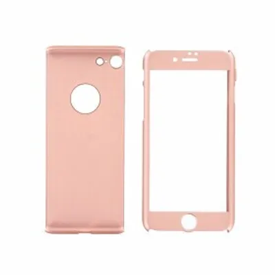 Produktbild von 360° Handyhülle für iPhone 7 Rose Gold Schutz Case