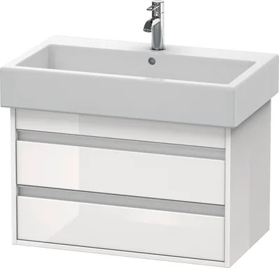 Produktbild von Waschtischunterbau KETHO 440x750x410mm weiß hochglanz weiß hochglanz