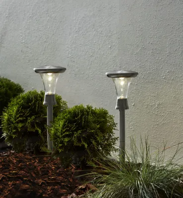 Produktbild von LED Solar Wegleuchte 'Turin' - warmweiße LED - H: 47cm - Dämmerungssensor - Edelstahl - 2er Set