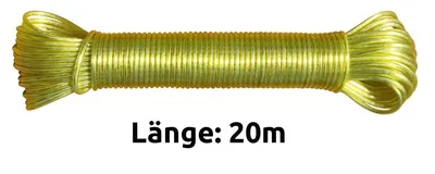 Obrázek produktu pro Šňůra na prádlo 20 m žlutá