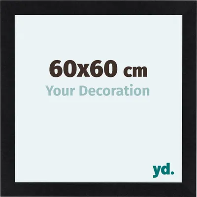 Produktbild von Bilderrahmen, 60x60 cm, Schwarz Matt, MDF, Como