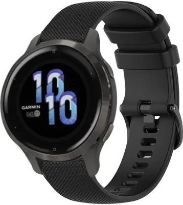 Produktbild von Strap-it Garmin Venu 2s Armband Silikon - 40mm - Schwarz