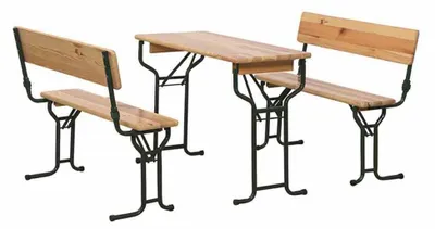 Immagine prodotto di Set tenda 110 cm con schienale 3 pezzi, tavolo 50 cm di larghezza