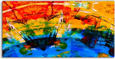 Produktbild von Coloray - Glasbild - 120x60 cm - Wandbild - Glasbilder - Wand Kunst Abstrakte Bild