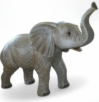 Produktbild von Casa Padrino XXL Deko Skulptur Elefant Grau 175 x H. 123 cm - Garten Figur