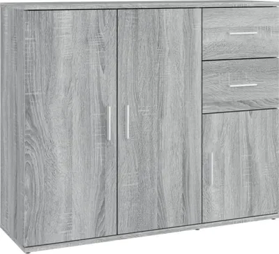 Obrázok produktu pre vidaXL Príborník Grey Sonoma 91x29,5x75 cm odvodený výrobok z dreva