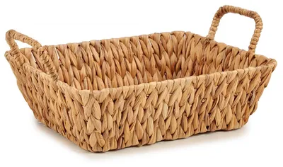 Produktbild von Tischdekoration Mit Griffen 28,5 x 16 x 41,5 cm Metall Braun Wasserhyazinthe