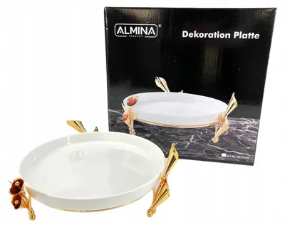 Produktbild von Zellerfeld Y765 Servierständer Gold Keramik Kuchenplatte