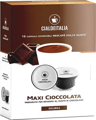 Produktbild von Cialdeitalia - Maxi Cioccolata Kapseln kompatibel mit Nescafé Dolce Gusto Maschinen - 192 Kapseln