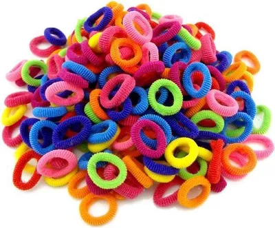 Image de Élastiques à cheveux | 200 pièces | multicolores