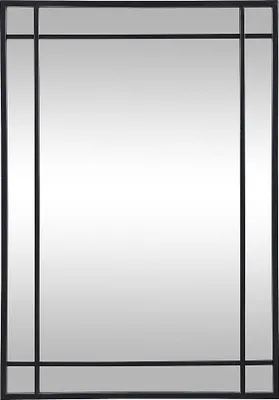 Produktbild von Spiegel im industriellen Stil aus Metall - 60 × 86,5 cm (B × H) - schwarz - HISAE