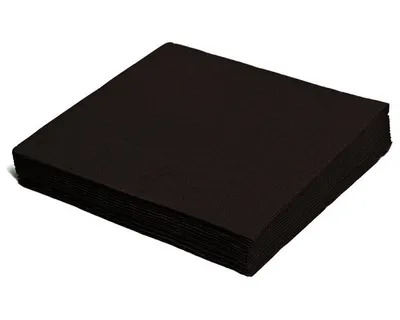 Produktbild von 250x Servietten 24 x 24 cm 1/4 -Falz 2-lagig schwarz