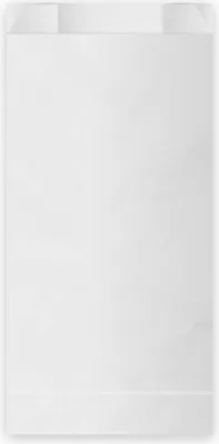 Produktbild von Weiße Papier-Frühstückstüte 0,5 kg 10+5 x 22 cm 100 Stück.