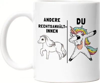 Produktbild von Andere Rechtsanwältinnen Du Tasse Pferd Einhorn Humor Lustig Unicorn Geschenk Apotheke