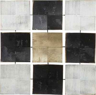 Produktbild von BELIANI Wanddekoration schwarz/weiß/gold 50 x 50 cm in modernen Farbtönen Quadratisch Modern