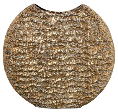 Produktbild von Bodenvase aus Metall, goldfarben, 60 x 30 x 62 cm