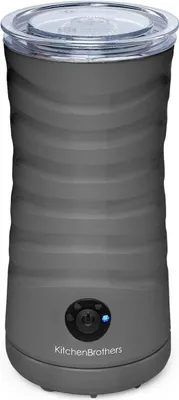 Produktbild von KitchenBrothers Elektrischer Milchaufschäumer - 4-in-1 - Milchquirl - 240 ML - Praktischer Milchschäumer - Anthrazit