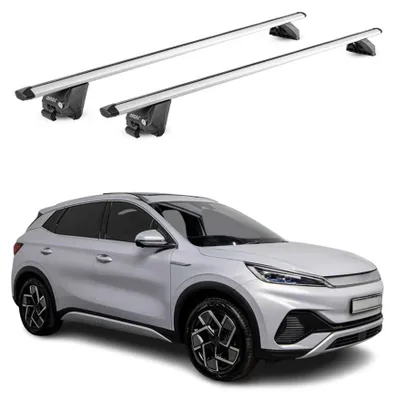 Obrázek produktu pro Střešní nosič Základní nosič pro BYD Atto 3 2022-2025 100 kg hliník stříbrný 2 ks ABE, Obrázek vytvořený pomocí AI