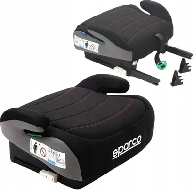 Produktbild von Schwarze Isofix-Sitzerhöhung SK100i 125-150 cm 22-36 kg Memory Foam Sparco