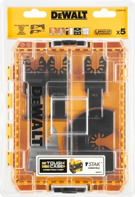 Produktbild von Box mit 5 Multitool-Zubehörteilen – DEWALT – DT20761-QZ
