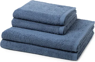 Produktbild von Ross Vita 2 X Handtuch 2 X Duschtuch im Set Walkfrottee aus Baumwolle 520 g/m², Flauschig weich saugstark und pflegeleicht, Gewebte Bordüre mit Logo Stickerei