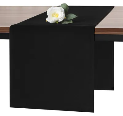 Produktbild von Tischläufer, beidseitig waschbar, schwarz, 30 x 240 cm