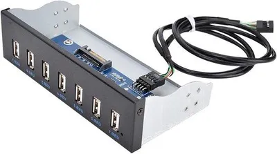 Zdjęcie produktu dla 7-portowy hub USB z aluminium do komputera – do skanera i głośników