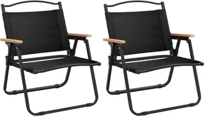Immagine prodotto di vidaXL Sedie da campeggio 2 pezzi nero 54x43x59 cm Tessuto Oxford