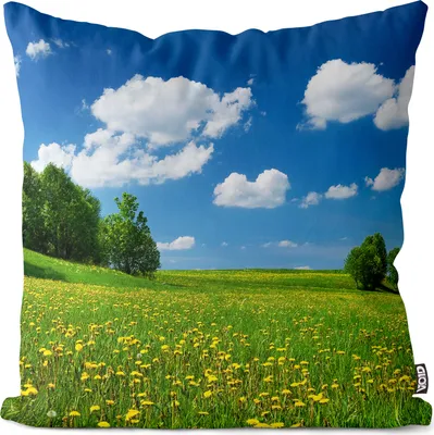 Produktbild von VOID Löwenzahn Landschaft Wiese Kissenbezug Kissenhülle sofa couch wohnzimmer dekoration wasserfest Outdoor Garten Kissen bezug deko