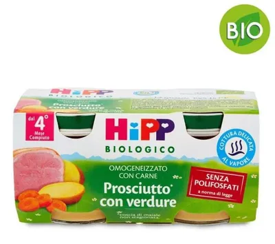 Immagine prodotto di HippOmogeneizzato Prosciutto Con Verdure 2 Pezzi Da 80 G