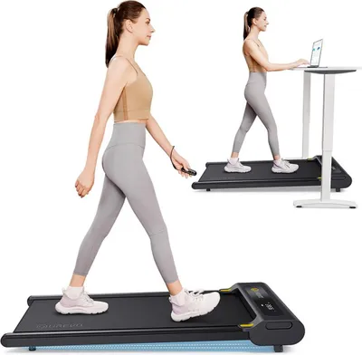 Zdjęcie produktu dla Urevo Bieżnia E3S Walkingpad, 120 kg, 1 km/h, 6 km/h, Kalorie, Dystans, Prędkość, Czas, Czarny, Szary, run, Spacer