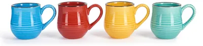 Espressotassen Set, 4 Stück, Keramik, Blau, 100 ml