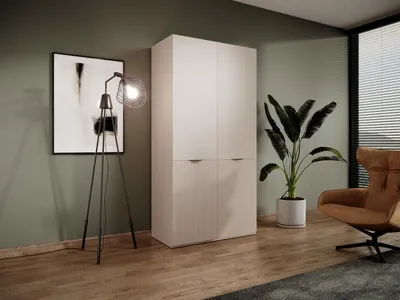 Produktbild von Masseno Drehtürenschrank ATELIO 101/200/51 cm Modern Kleiderschrank 2-türig Beige